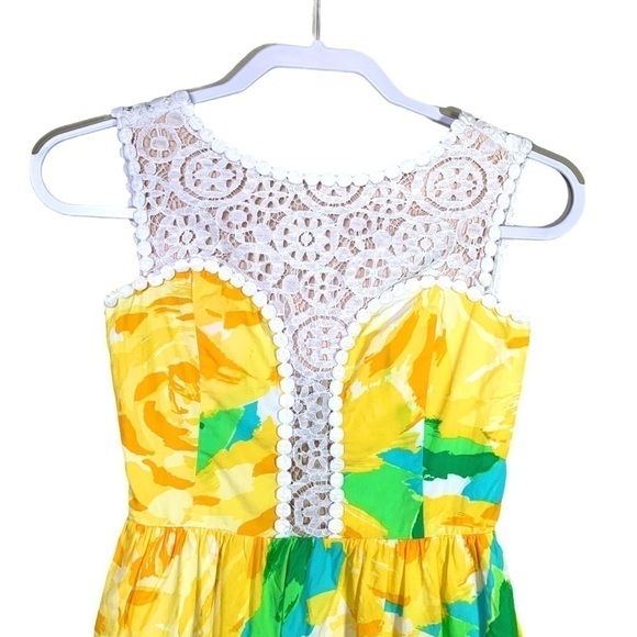 Lilly Pulitzer Sunglow Yellow First Impressions Raegan Dress Size 00 Holy Grail - Picture 6 of 17
